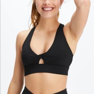 Black Fabletics Oasis Twist-Front Sports Bra